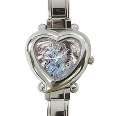 Painted feathers Heart Italian Charm Watch