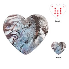 Painted feathers Playing Cards Single Design (Heart)