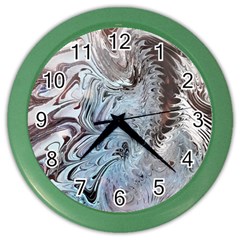 Painted feathers Color Wall Clock