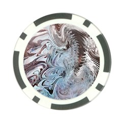 Painted feathers Poker Chip Card Guard