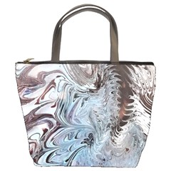 Painted feathers Bucket Bag