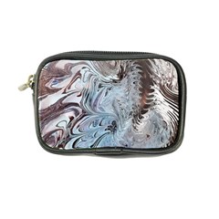 Painted Feathers Coin Purse by kaleidomarblingart