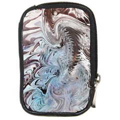 Painted feathers Compact Camera Leather Case