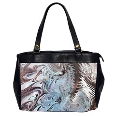 Painted feathers Oversize Office Handbag (2 Sides)