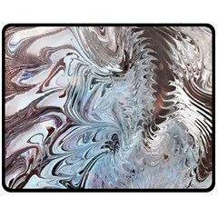 Painted feathers Fleece Blanket (Medium) 