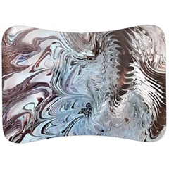 Painted Feathers Velour Seat Head Rest Cushion by kaleidomarblingart