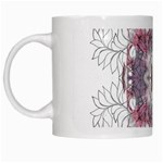 Inked petals White Mugs Left