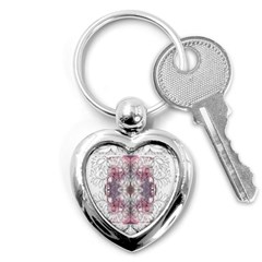 Inked Petals Key Chain (heart) by kaleidomarblingart