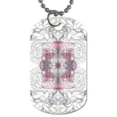 Inked Petals Dog Tag (one Side) by kaleidomarblingart