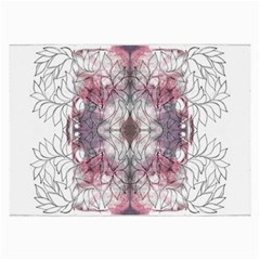 Inked Petals Large Glasses Cloth (2 Sides) by kaleidomarblingart