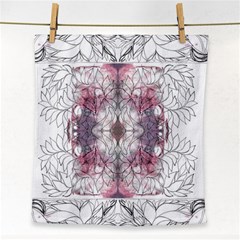 Inked Petals Face Towel by kaleidomarblingart