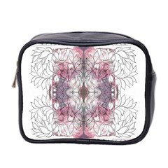 Inked Petals Mini Toiletries Bag (two Sides) by kaleidomarblingart