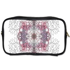 Inked Petals Toiletries Bag (one Side) by kaleidomarblingart