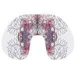 Inked petals Travel Neck Pillow Back