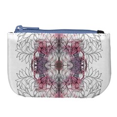 Inked Petals Large Coin Purse by kaleidomarblingart