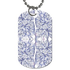 Blue Biro Ornate Dog Tag (one Side) by kaleidomarblingart