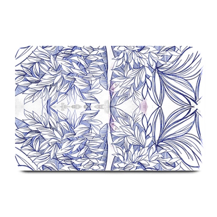 Blue biro ornate Plate Mats