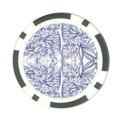 Blue Biro Ornate Poker Chip Card Guard by kaleidomarblingart