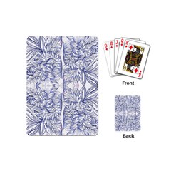 Blue Biro Ornate Playing Cards Single Design (mini) by kaleidomarblingart