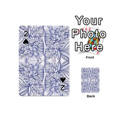 Blue Biro Ornate Playing Cards 54 Designs (mini) by kaleidomarblingart