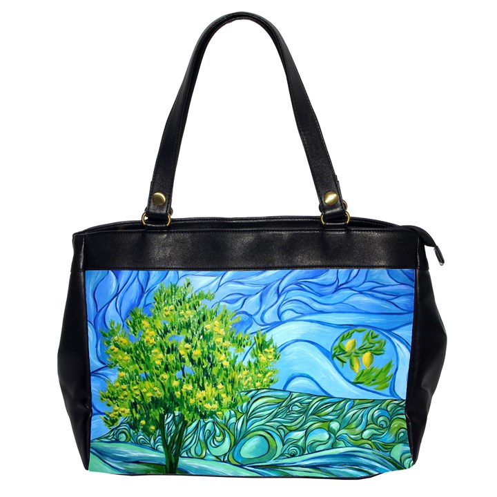 Bag with lemons and ocean