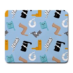 Unusual And Funny Tetris Cats Large Mousepads