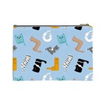 Unusual And Funny Tetris Cats Cosmetic Bag (Large) Back