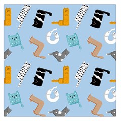 Unusual And Funny Tetris Cats Large Satin Scarf (square) by SychEva