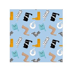 Unusual And Funny Tetris Cats Small Satin Scarf (square) by SychEva