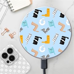 Unusual And Funny Tetris Cats Wireless Charger by SychEva