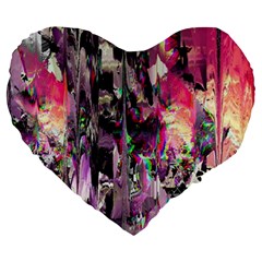 Combat Drops Large 19  Premium Flano Heart Shape Cushions