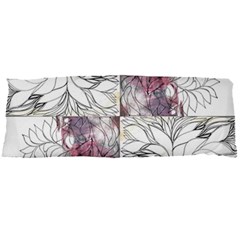 Mixed Media Ink Drawing Body Pillow Case Dakimakura (two Sides) by kaleidomarblingart