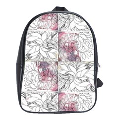 Mixed Media Ink Drawing School Bag (xl) by kaleidomarblingart