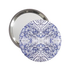 Blue Biro Arabesque  2 25  Handbag Mirrors by kaleidomarblingart