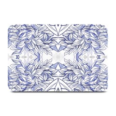 Blue Biro Arabesque  Plate Mats by kaleidomarblingart