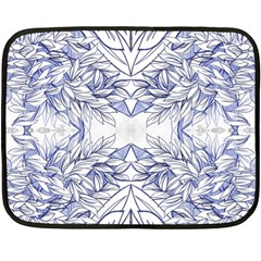 Blue Biro Arabesque  Fleece Blanket (mini) by kaleidomarblingart