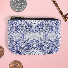 Blue Biro Arabesque  Mini Coin Purse by kaleidomarblingart