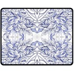 Blue biro arabesque  Fleece Blanket (Medium)  60 x50  Blanket Front