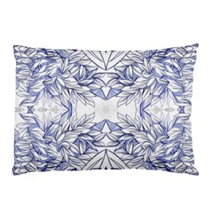 Blue Biro Arabesque  Pillow Case (two Sides) by kaleidomarblingart