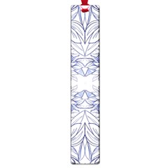 Blue Biro Arabesque  Large Book Marks by kaleidomarblingart