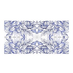 Blue Biro Arabesque  Satin Wrap by kaleidomarblingart