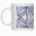 Blue biro patterns White Mugs Left