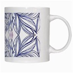 Blue biro patterns White Mugs Right