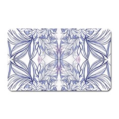 Blue Biro Patterns Magnet (rectangular) by kaleidomarblingart