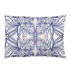 Blue Biro Patterns Pillow Case (two Sides) by kaleidomarblingart