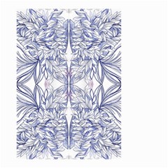 Blue Biro Patterns Small Garden Flag (two Sides) by kaleidomarblingart