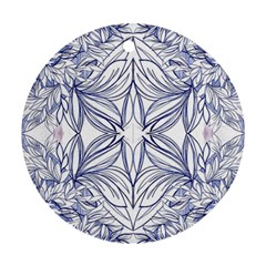 Blue biro repeats IV Ornament (Round)