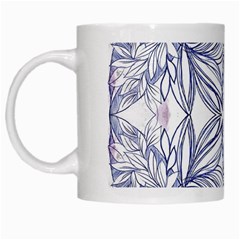 Blue biro repeats IV White Mugs