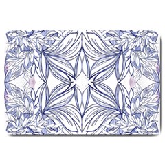 Blue biro repeats IV Large Doormat 