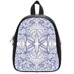 Blue biro repeats IV School Bag (Small) Front